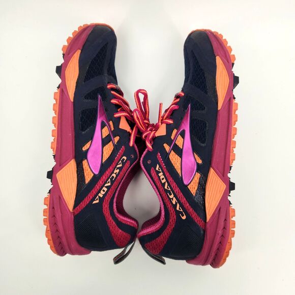 Brooks Cascadia 11 Gore Tex Shoes Womens 9.5 Black Pink Raspberry Trail Running - Picture 7 of 10
